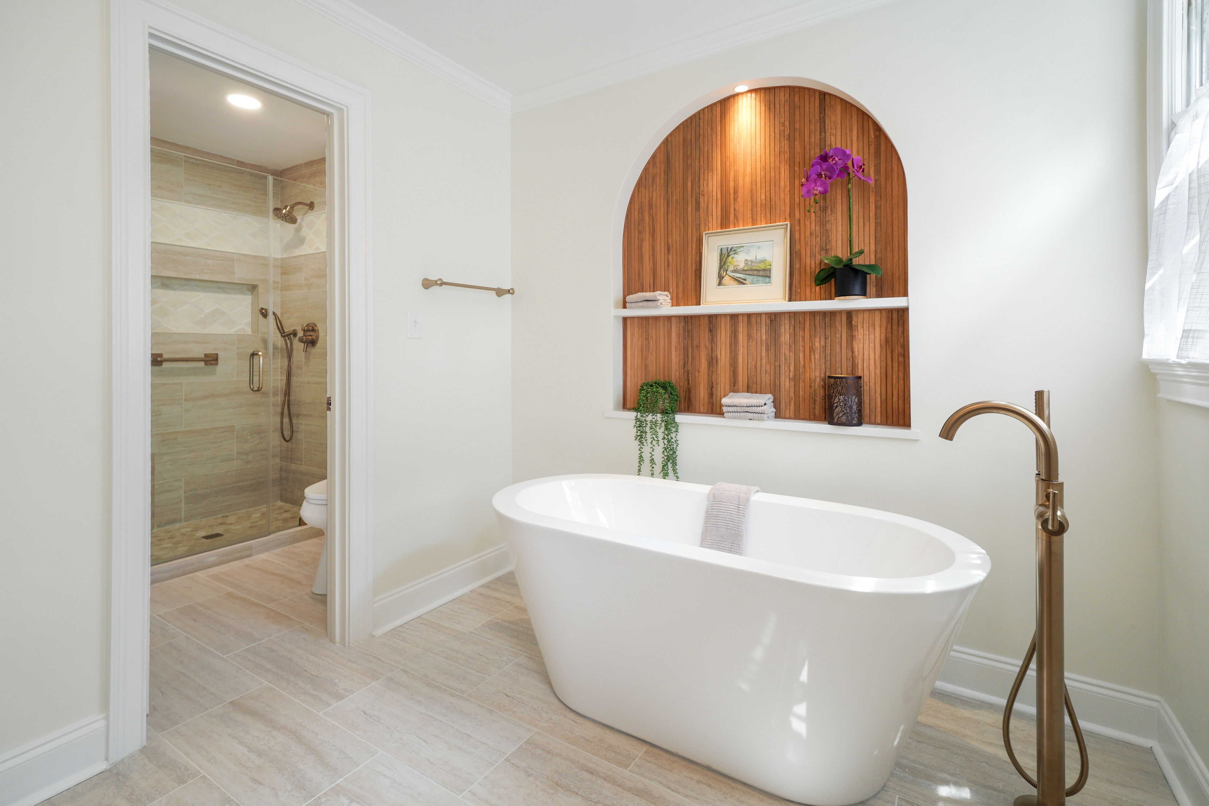 Beautiful bathroom renovation showcasing our craftsmanship